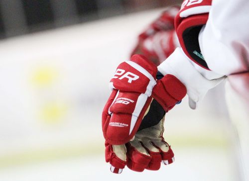 hockey player gloves