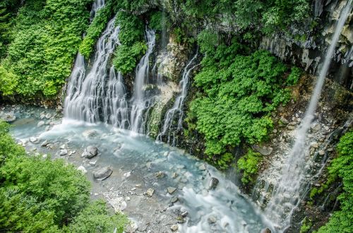 hokkaido waterfall waterfall of shirahige