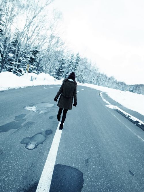hokkaido snow road