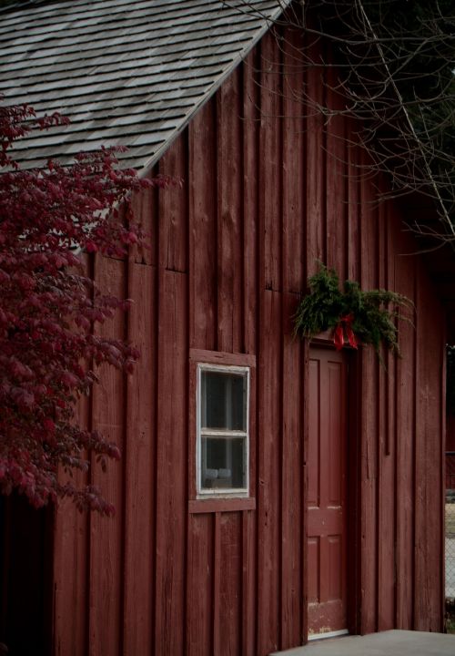holiday red building