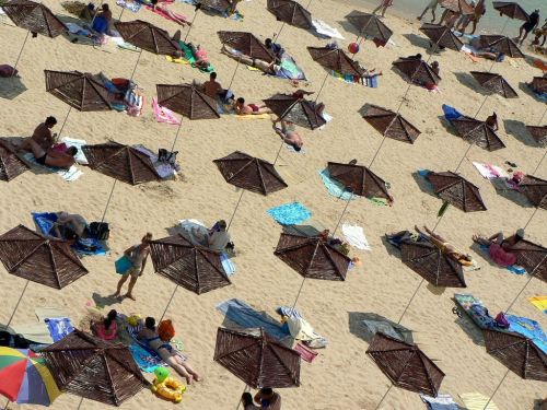 holiday beach parasols