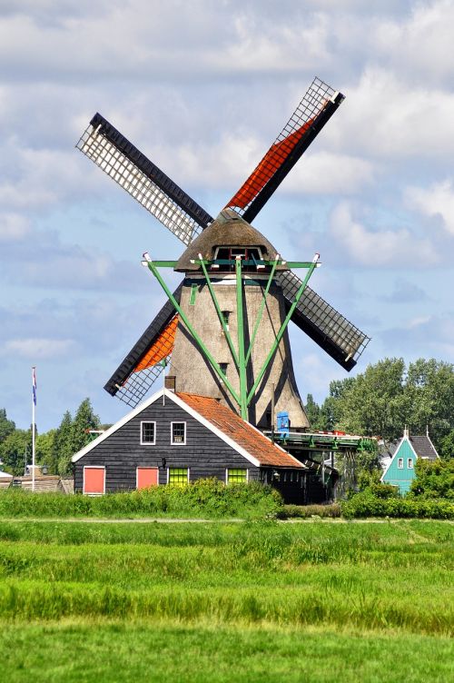 holland windmill zaanse schans