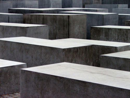 holocaust monument berlin against light