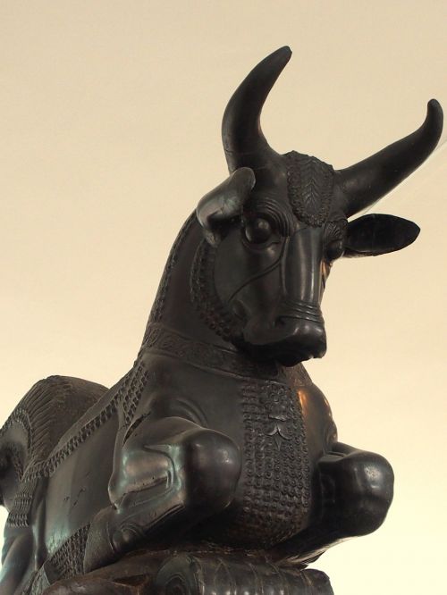 holy bull sculpture