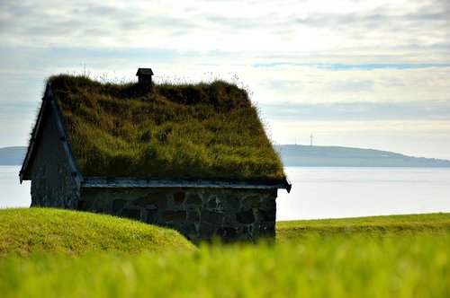 house  turf roof  old