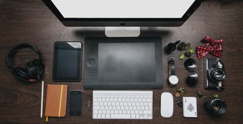 home office desk tablet