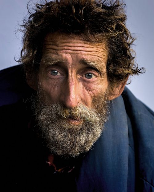homeless man color