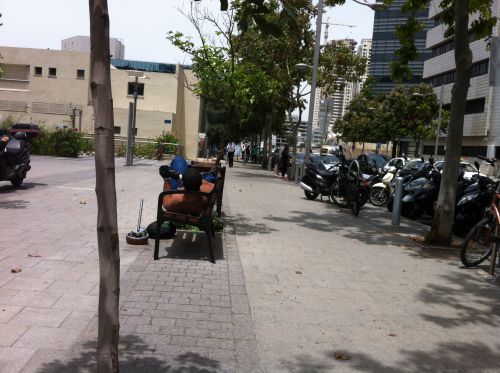 Homeless On Bench