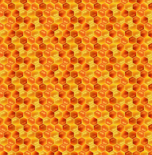 honeycomb pattern honey