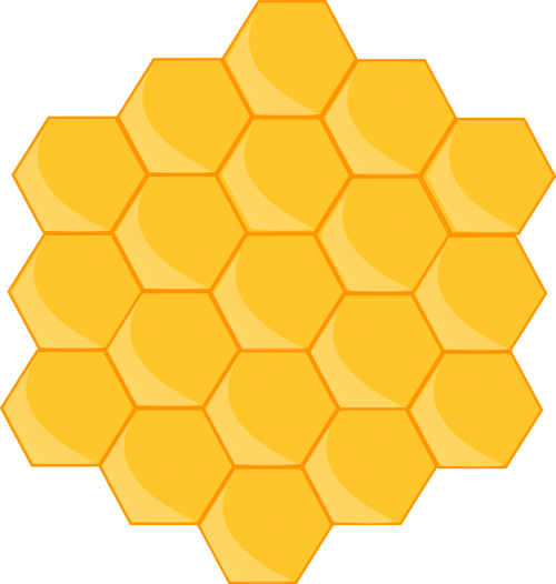 honeycomb bee shape