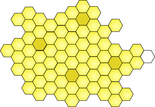 honeycomb yellow design