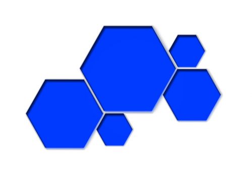honeycomb form combs blue