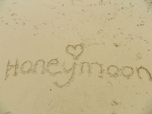honeymoon beach sand