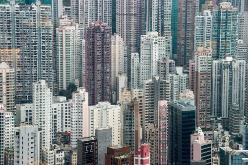 hong kong skyline cityscape