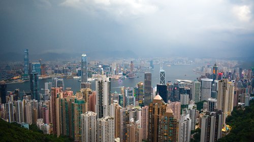 hong kong  skyline  architecture