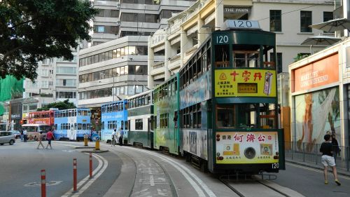 hongkong tram vintage