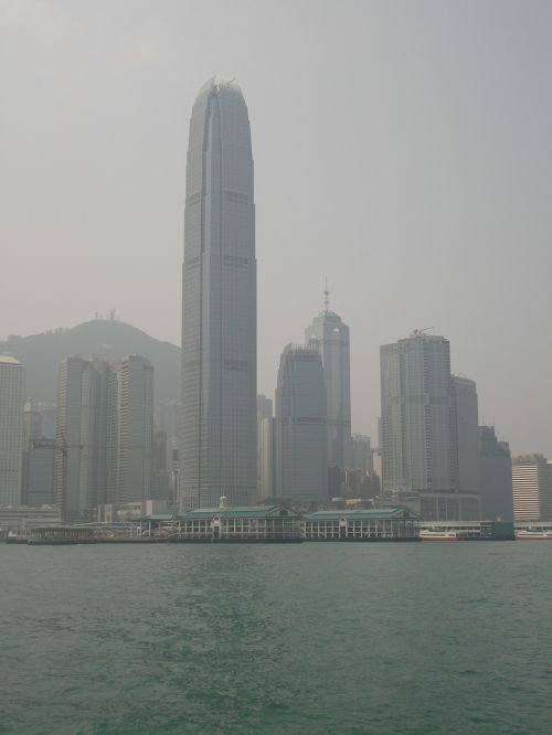 hongkong skyline smog