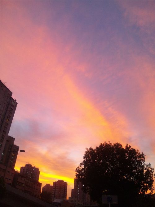 hongkong sky sunset