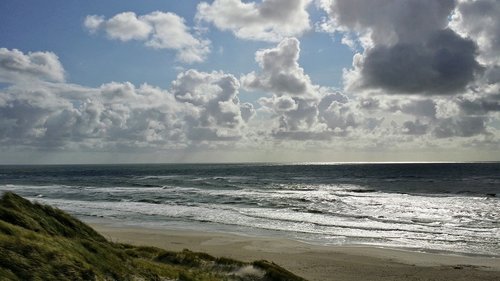 horizon  north sea  dune