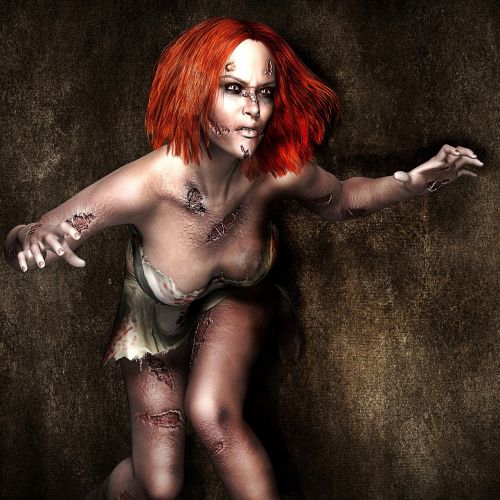 horror zombie girl