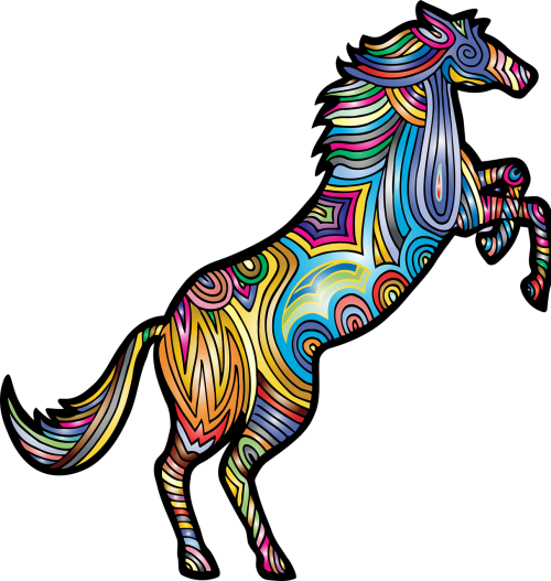 horse animal colorful