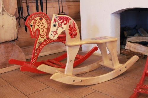 horse horse-rocking chair wooden horse
