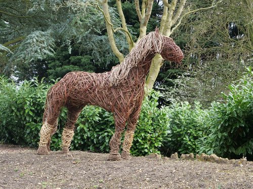 horse  sculpture  wicker
