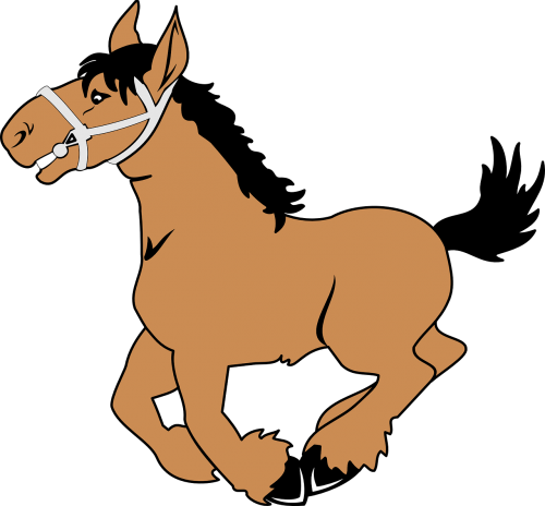 horse galloping cartoon
