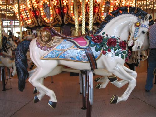 horse wooden carousel