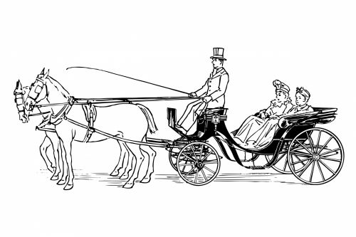 Horse Drawn Carriage Clipart
