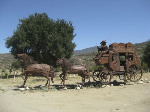 horses rider wagon