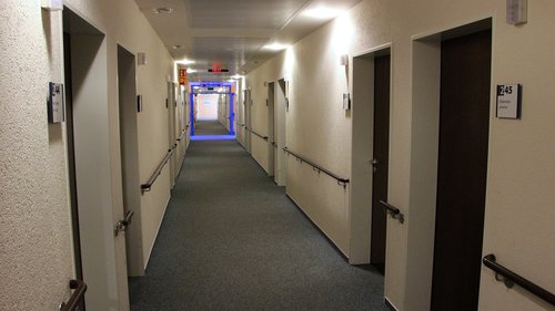 hospital corridor  within  room
