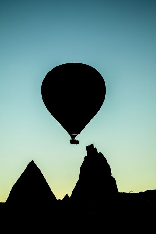 hot air balloon silhouette balloon