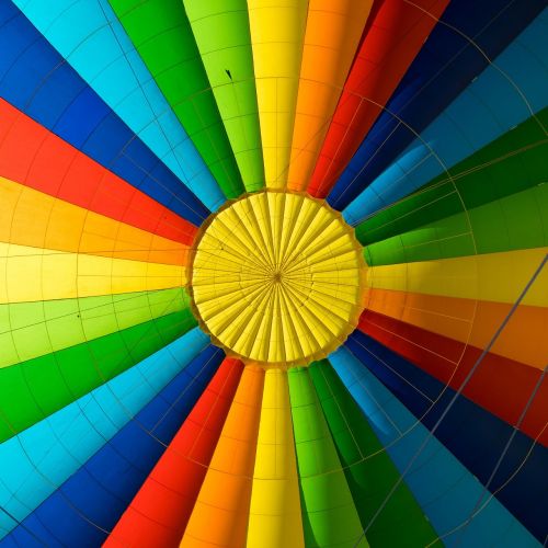 hot air balloon fabric colorful