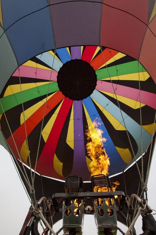hot air balloon flame flight