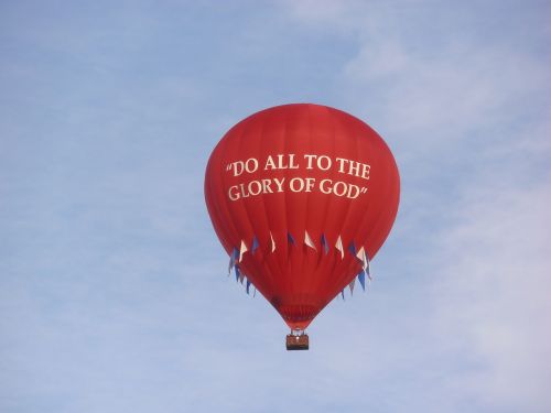 hot air balloon glory of god red balloon