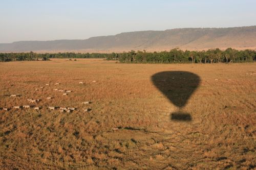 hot air balloon shadow travel