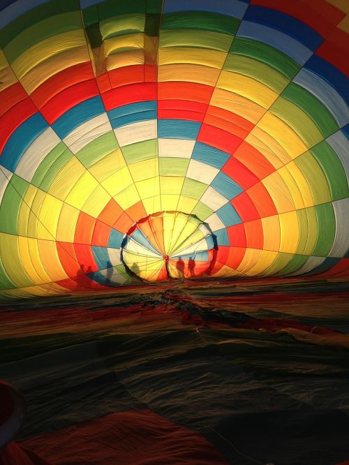 hot air balloon fly colorful