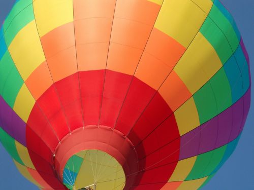 hot air balloon colorful rise