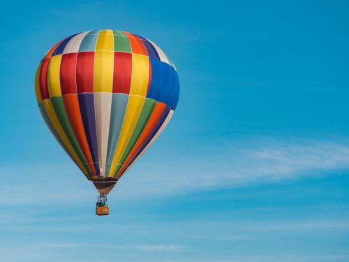 hot air balloon colorful adventure