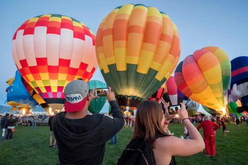 hot air balloon festival celebration