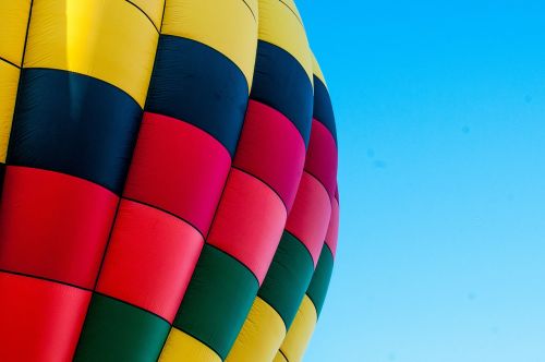 hot air balloon blue sky