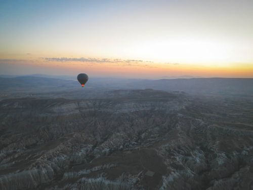 hot air balloon landscape nature
