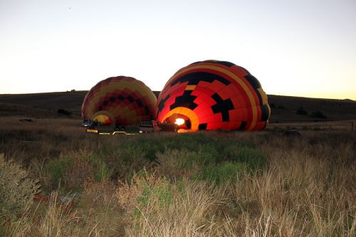 hot air balloon sunrise fly