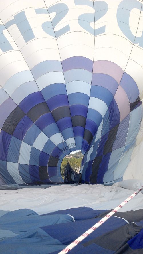 hot air balloon wind blue