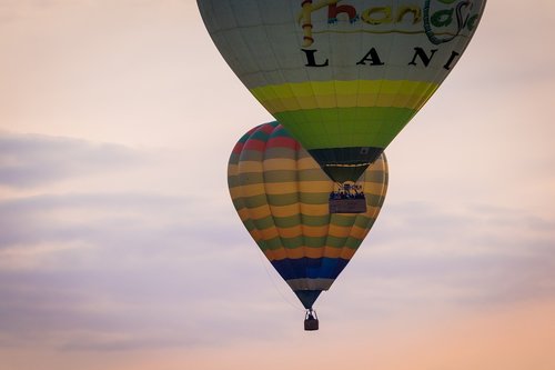 hot air balloon  montgolfiade  mass start