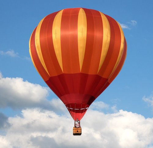 hot air balloon  inflated  colorful