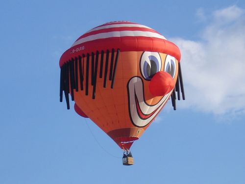 hot air balloon aviation clown