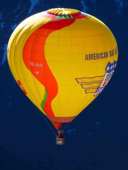 hot air balloon colorful wind