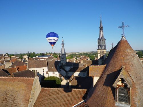 hot-air ballooning st pourcain on sioule tile roofs